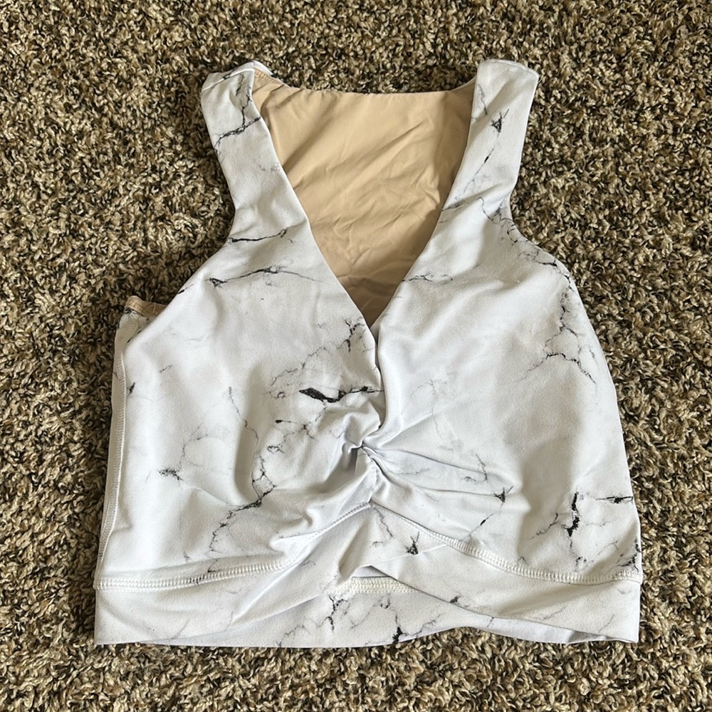 BuffBunny Marble Tank w/ Built in Bra
